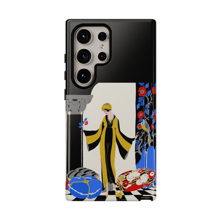 Art Deco Flapper in Yellow Robe Phone Case – Elegant Glamour & Exotic Charm