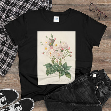 Rosa Noisettiana by Pierre Joseph Redouté Women's Midweight Cotton Tee