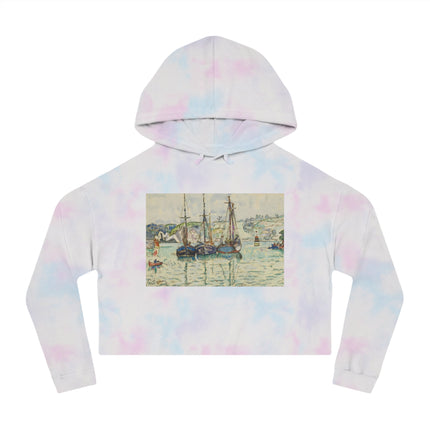 Le Trieux Paul Signac Women’s Cropped Hooded Sweatshirt