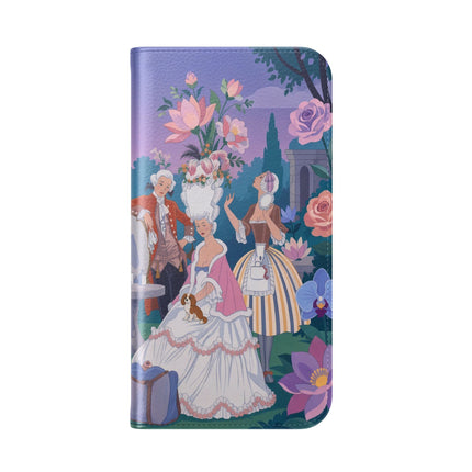 🌸🐶 The Grand Garden Dressing Flip Case – Art Deco Floral Elegance