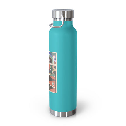Collection decors et couleurs Pl.03 by Georges Valmiers Copper Vacuum Insulated Bottle, 22oz