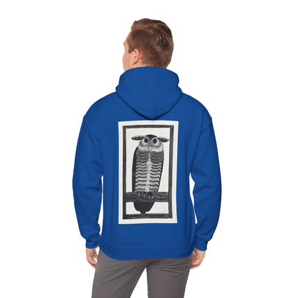 Horned Owl by Samuel Jessurun de Mesquita Heavy Blend™ Hooded Sweatshirt