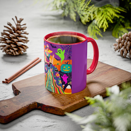 🌈👻 The Rainbow Ghost Masquerade Colorful Mug – Colorful Halloween Charm