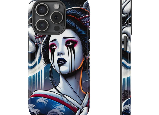 Geisha’s Black Ink Tears Phone Cases