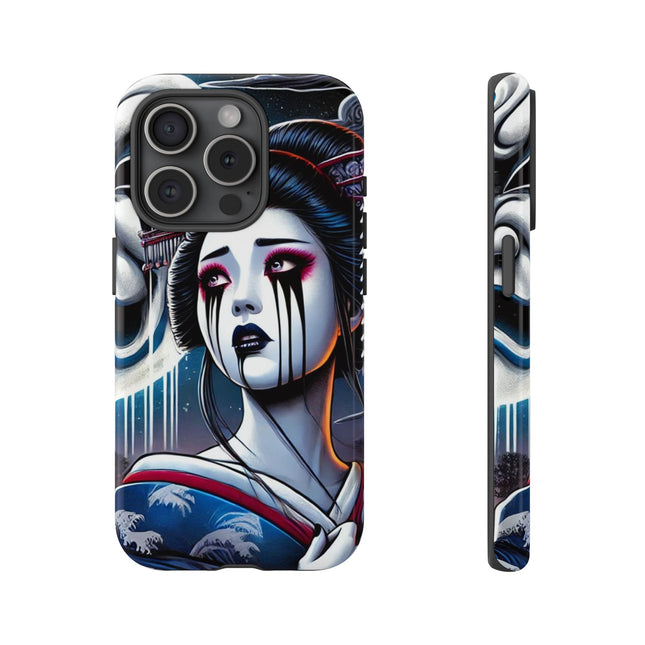 Geisha’s Black Ink Tears Phone Cases