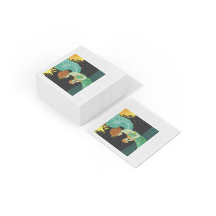 Twilight Angel White Coined Napkins