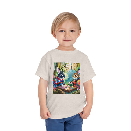 Fairy Animals Writing Wishes Toddler Short Sleeve Tee