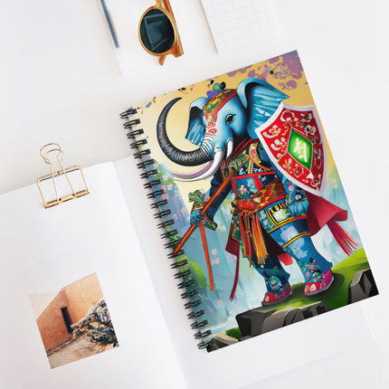 Cyberpunk Elephant Spiral Notebook - Ruled Line