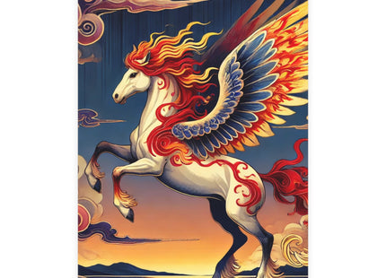 Flame-Winged Horse at Sunset Postcards (envelopes included) - Bundles of 10, 30, 50 Pieces