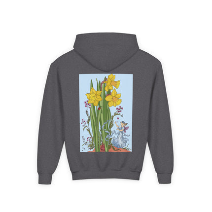 Daffodil Fairy Youth Hooded Sweatshirt – Spring Magic & Timeless Charm