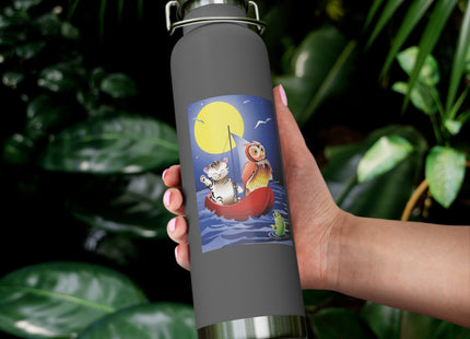Embarking on a Moonlit Journey Copper Vacuum Insulated Bottle, 22oz