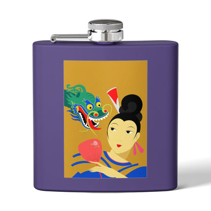 Dragon Fan Flask – Bold Chinese Fantasy & Elegant Strength