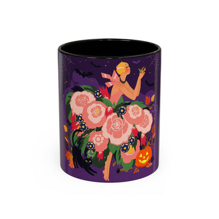 🌹🎃 The Lady Of The Haunted Rose Garden Colorful Mug – Romantic Halloween Charm