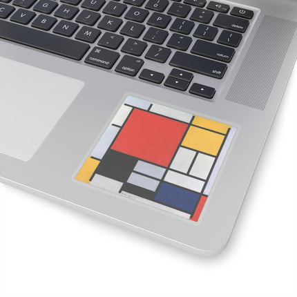 Composition with Red, Yellow, Blue, and Black by Piet Mondrian Kiss-Cut Stickers (4 Sizes)
