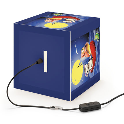 Embarking on a Moonlit Journey Light Cube Lamp