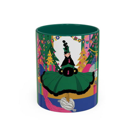 🎄🎁 The Emerald Christmas Belle Colorful Mug – Colorful Holiday Fashion Fantasy