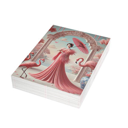 Petals, Porcelain, and Flamingos Postcard Bundles (envelopes included) - Bundles of 10, 30, 50 Pieces