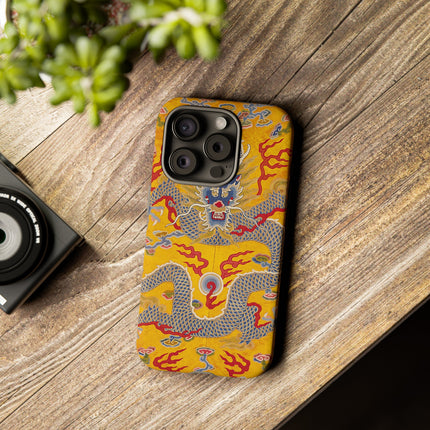Majestic Dragon Regalia – Imperial 12-Symbol Robe Phone Cases