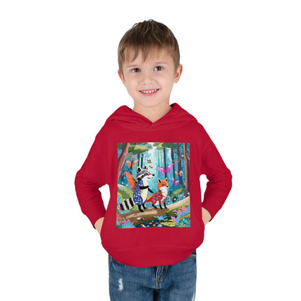 Whimsical Woodland Toddler Pullover Fleece Hoodie