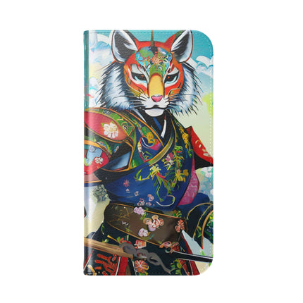 🦊⚔️ Cyberpunk Samurai Flip Case – Futuristic Honor & Kitsune Spirit