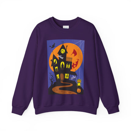 Halloween Night at the Haunted House Unisex Heavy Blend™ Crewneck Sweatshirt
