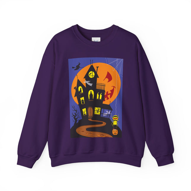 Halloween Night at the Haunted House Unisex Heavy Blend™ Crewneck Sweatshirt