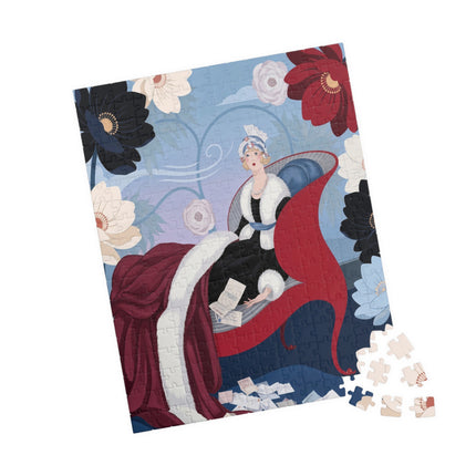 🌺✨ The Lady Of The Starlit Enchanted Garden Puzzle – Art Deco Floral Fantasy