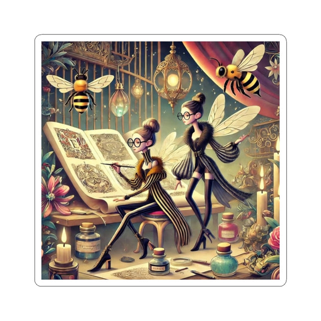 🧚✒️ Fairy Designers Kiss-Cut Sticker – Whimsical Creativity & Enchanted Craft