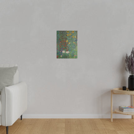 Farm Garden with Sunflowers by Gustav Klimt Matte Canvas, Stretched, 0.75"