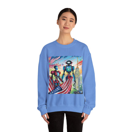 High Fashion Cyberpunk CIA Robots Unisex Heavy Blend™ Crewneck Sweatshirt