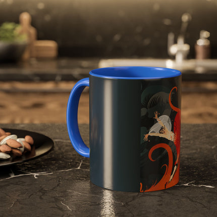 Flame of the Tempest Colorful Mugs – Fiery Storm & Dramatic Elegance