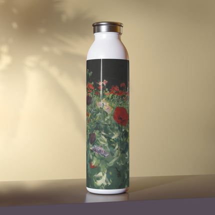 Poppies (A Study of Poppies for Carnation, Lily, Lily, Rose) by John Singer Sargent Slim Water Bottle
