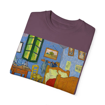 The Bedroom by Vincent van Gogh Unisex Garment-Dyed T-shirt