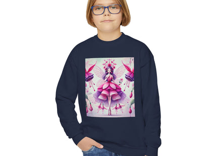 Fuchsia Fairy Youth Crewneck Sweatshirt