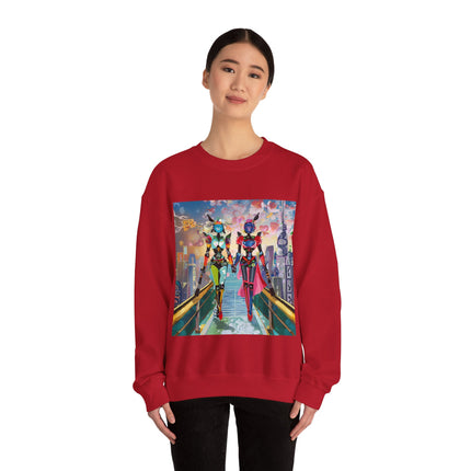 Cyber Punk Robot Models Unisex Heavy Blend™ Crewneck Sweatshirt