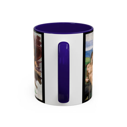 The Creation of Adam by Michelangelo Buonarroti Colorful Mugs (11oz, 15oz)