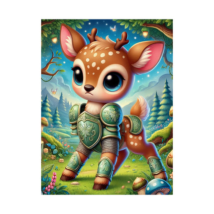 🦌🛡️ Fawn Defender Matte Vertical Poster – Woodland Courage & Fairytale Adventure