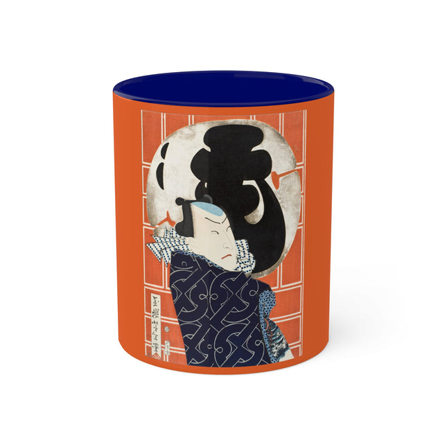 The Actor Bandō Hikosaburō V and the Mo troupe by Tsukioka Yoshitoshi Colorful Mugs, 11oz