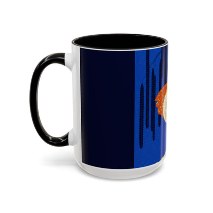 Celestial Melody Colorful Mug (11oz, 15oz) – Musical Grace, Starlit Beauty & Art Deco Elegance