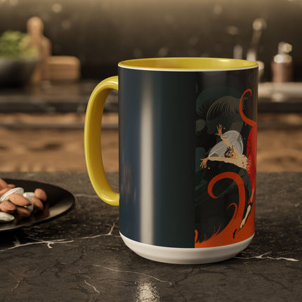 Flame of the Tempest Colorful Mugs – Fiery Storm & Dramatic Elegance