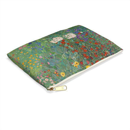 Farm Garden with Sunflowers Accessory Pouch – Gustav Klimt Floral Art Bag