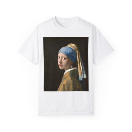 Girl with a Pearl Earring by Johannes Vermeer Unisex Garment-Dyed T-shirt