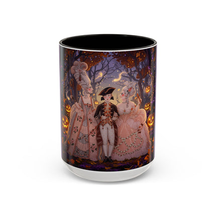 🎃🌙 The Midnight Court Of Pumpkin Grove Colorful Mug – Elegant Halloween Masquerade