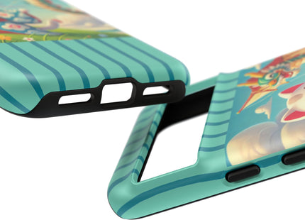 Geisha Kitten and the Dragon Kite Phone Cases