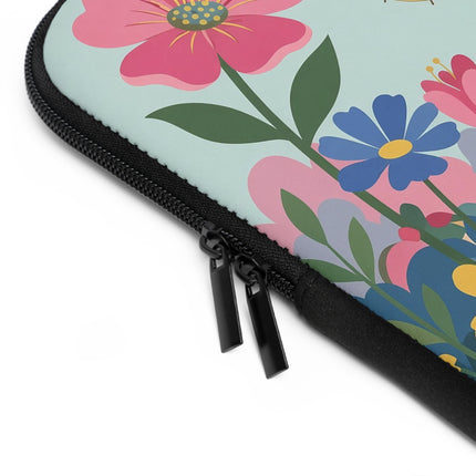 🌸🪞 The Lady Of The Flowered Parasol Laptop Sleeve – Art Deco Garden Fantasy