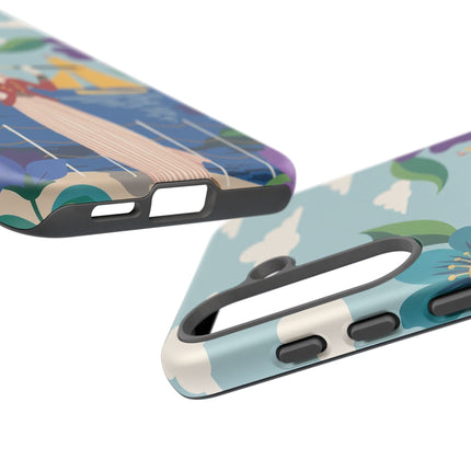 🌊🔭 The Lady Of The Seaside Lookout Phone Case – Art Deco Nautical Adventure