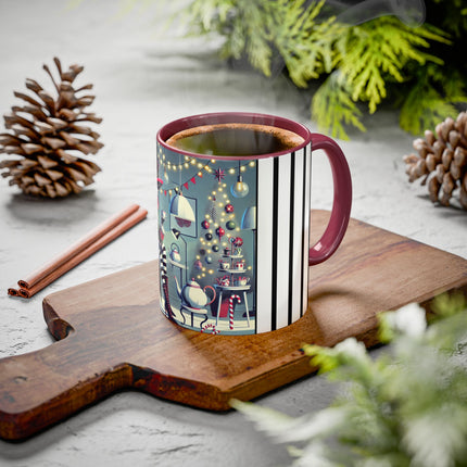 Whimsical Christmas Tea Party Colorful Mugs (11oz, 15oz)