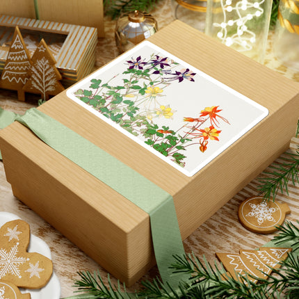 Aquilegia Flowers by Tanigami Kônan Kiss-Cut Stickers (4 Sizes)