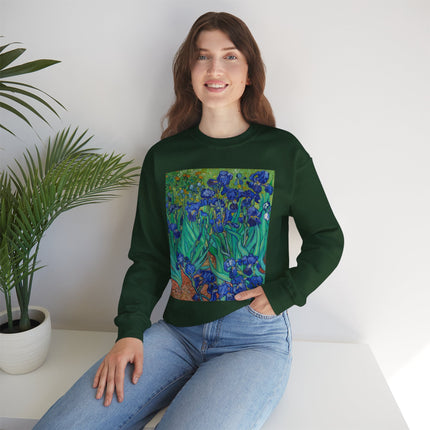 Irises by Vincent Van Gogh Heavy Blend™ Crewneck Sweatshirt