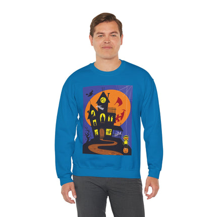 Halloween Night at the Haunted House Unisex Heavy Blend™ Crewneck Sweatshirt